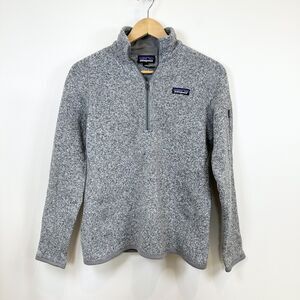 Patagonia Pullover Women's Medium Gray Better Sweater 1/4 Zip Gorpcore STY25617